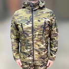 Куртка тактическая на флисе, Мультикам, размер XXL, подкладка - флис, демисезонная флисовая куртка для военных - изображение 1