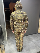 Куртка тактическая на флисе, Мультикам, размер XXL, подкладка - флис, демисезонная флисовая куртка для военных - изображение 3