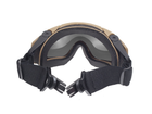 Gogle захистні окуляри з монтажем на каску/шолом - Dark Earth [FMA] - зображення 2