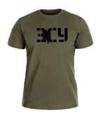 Бавовняна футболка прямого крою ЗСУ з принтом військовий олива 48 - зображення 1