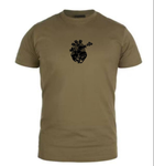 Бавовняна футболка прямого крою ЗСУ з принтом Сердце олива 48 - зображення 1