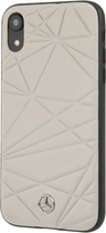 Etui plecki Mercedes-Benz Twister Genuine Leather Hard Case do Apple iPhone XR Grey (3700740437889) - obraz 1