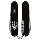 Ніж Victorinox Spartan Ukraine 91 мм Чорний Тризуб готичний білий (1.3603.3_T0630u) - изображение 2