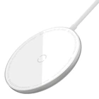 Бездротовий зарядний пристрій Baseus Simple Mini Magnetic Wireless Charger с технологією Qi 15W (WXJK-F02) White