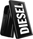 Etui plecki Diesel Wallet Case do Apple iPhone 14 Pro Black/White (8718846101318) - obraz 1