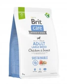 Корм для собак великих порід Brit Care Dog Sustainable Adult Large Breed з куркою та комахами