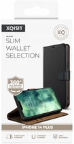 Чохол-книжка Xqisit Slim Wallet Selection для Apple iPhone 14 Plus Black (4029948219615) - зображення 6