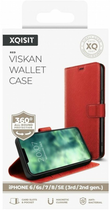 Etui z klapką Xqisit Wallet Viskan do Apple iPhone 6/6s/7/8/SE 2020 Red (4029948220321) - obraz 5