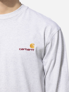 Лонгслів чоловічий Carhartt WIP L/S American Scrit I029955-482XX M Сірий (4064958172536) - зображення 3