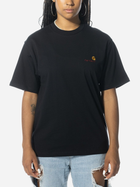 Koszulka bawełniana długa damska Carhartt WIP S/S American Script W I032218-89XX M Czarna (4064958660804)