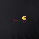 Koszulka bawełniana długa męska Carhartt WIP S/S American Script W I032218-89XX XS Czarna (4064958660781) - obraz 3