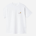 Koszulka bawełniana długa męska Carhartt WIP American Script W I032218-02XX M Biała (4064958770053) - obraz 1
