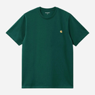 Koszulka męska bawełniana Carhartt WIP Chase I026391-1YWXX L Turkusowa (4064958752059) - obraz 1