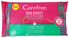Серветки для інтимної гігієни Carefree Duo Effect With Green Tea & Aloe Vera 20 шт (3574661506272) - зображення 1