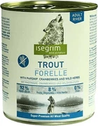 Консервированный корм для собак Isegrim Adult River Форель с пастернаком, клюквой и дикими травами