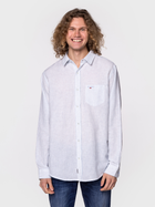 Koszula męska bawełniana Lee Cooper WILL-9144 L Biały/Niebieski (5904347389703) - obraz 1