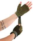 Перчатки тактические с открытыми пальцами BLACKHAWK BC-4380 L Оливковый - изображение 4