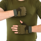 Рукавиці тактичні з відкритими пальцями SP-Sport BC-8811 L Оливковий - зображення 6