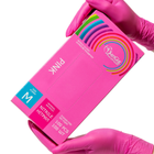 Нитриловые перчатки SanGig, плотность 3.5 г. - розовые (100 шт) M (7-8) - изображение 1
