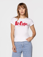 Koszulka damska bawełniana Lee Cooper LOGAN3-3030 S Biały/Czerwony (5904347388959) - obraz 3
