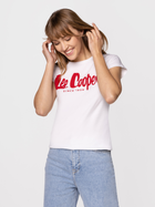 Koszulka damska bawełniana Lee Cooper LOGAN3-3030 S Biały/Czerwony (5904347388959) - obraz 4