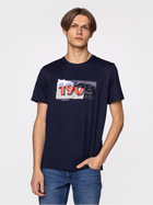 Koszulka męska bawełniana Lee Cooper BRAND1-1010 2XL Niebieska (5904347395766) - obraz 1