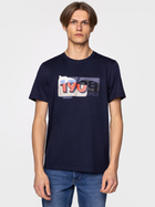 Koszulka męska bawełniana Lee Cooper BRAND1-1010 2XL Niebieska (5904347395766) - obraz 3