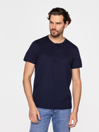 Koszulka męska bawełniana Lee Cooper HENLEY-4587 L Granatowa (5904347395339) - obraz 3