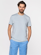 Koszulka męska bawełniana Lee Cooper OBUTCH-875 S Szaro-niebieska (5904347395209) - obraz 3