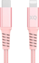 Kabel Xqisit NP Cotton Braided USB Type-C - Lightning 2 m Pink (4029948221953) - obraz 1