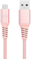 Кабель Xqisit Nylon Braided USB Type-C - USB Type-A 2 м Pink (4029948221397)