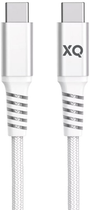 Кабель Xqisit Nylon Braided USB Type-C - USB Type-C 2 м White (4029948221489)