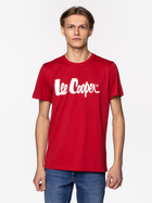 Koszulka męska bawełniana Lee Cooper SCRIPT5-2405 2XL Czerwona (5904347396213) - obraz 3