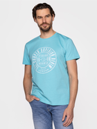 Koszulka męska bawełniana Lee Cooper STAMP4-2404 2XL Błękitna (5904347395728) - obraz 2