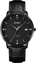 Мужские часы Skmei 1801LBKBK Black-Black Leather
