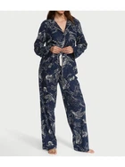 Пижама (рубашка + штаны) Victoria's Secret Flannel Long Pj set Noir Navy Pegasus XS
