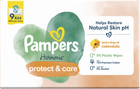 Chusteczki nawilżane dla niemowląt Pampers Harmonie Protect&Care Calendula 9x44 szt (8700216250559 - obraz 2
