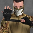 Беспалые перчатки с защитными накладками Outdoor Tactics черные размер XL - изображение 4