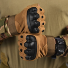 Беспалые перчатки с защитными накладками Outdoor Tactics койот размер 2XL - изображение 4