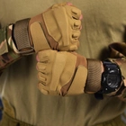 Безпалі рукавиці Lesko E302 Sand із захисними накладками койот розмір L - зображення 3