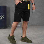 Чоловічі шорти Loshan котон з лямками під ремінь чорні розмір XS - зображення 2