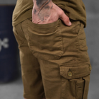 Чоловічі шорти Loshan котон з лямками під ремінь койот розмір XS - зображення 6