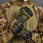 Безпалі рукавиці із захисними накладками Outdoor Tactics олива розмір L - зображення 3