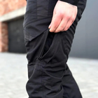 Легкі Чоловічі Штани з посиленими колінами чорні розмір 3XL - зображення 4