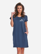 Нічна сорочка жіноча бавовняна Doctor Nap Tcb.9992 S Темно-синя (5902701151720) - зображення 3