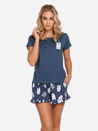 Піжама (футболка + шорти) жіноча бавовняна Doctor Nap Pm.4219 L Темно-синя (5902701163754) - зображення 3