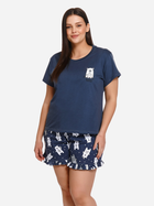 Піжама (футболка + шорти) жіноча бавовняна Doctor Nap Pm.4219 L Темно-синя (5902701163754) - зображення 8