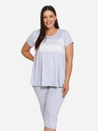 Піжама (футболка + бриджі) жіноча Doctor Nap Pw.9232 L Сіра (5902701104580) - зображення 5