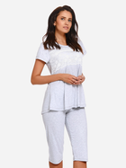Піжама (футболка + бриджі) жіноча Doctor Nap Pw.9232 XL Сіра (5902701104597) - зображення 3