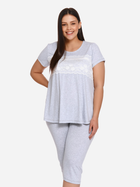 Піжама (футболка + бриджі) жіноча Doctor Nap Pw.9232 XL Сіра (5902701104597) - зображення 5